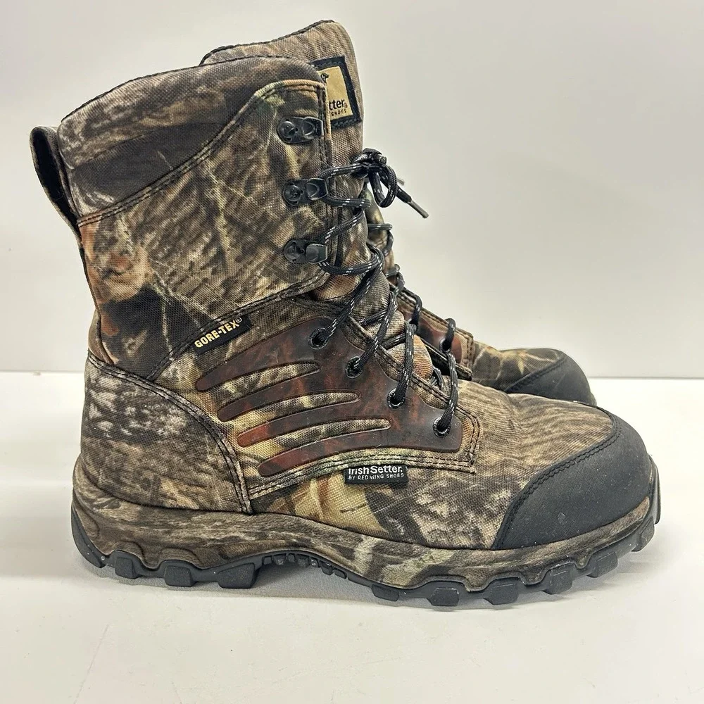 Irish Setter Red Wing 3859 Shadow Trek Camo Waterproof Hunting Boots Size 10.5 D
